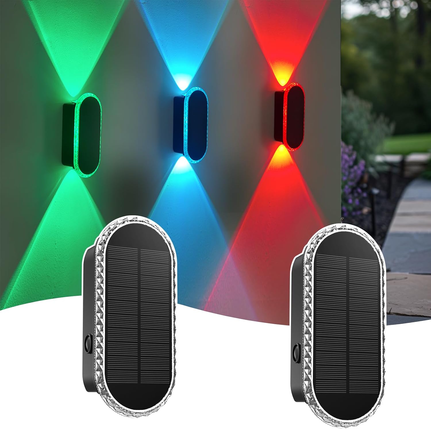 Thumbnail 6 de LIANGLOME Solar Fence Lights, 8-Pack