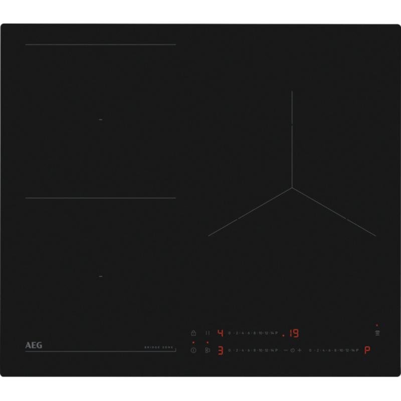 Detalle de AEG TO63IQ00IT SaphirMatt SE 60 cm: placa de inducción con Bridge y PowerBoost