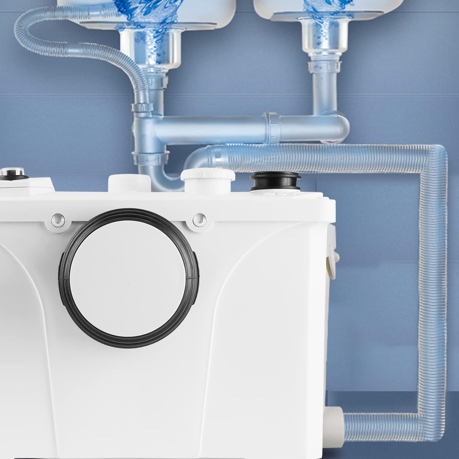Detalle 2 de Sonnewelt 700 W: pompa trituratore WC maceratore per acque luride con filtro al carbone attivo