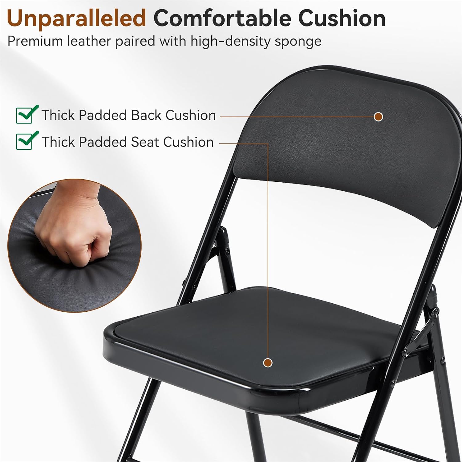 Detalle de Karl home Folding Chairs 12-Pack