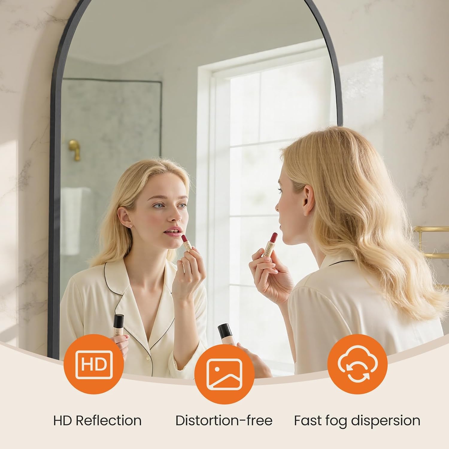 Detalle 2 de Sweetcrispy Arched Bathroom Mirror 24 x 36 in.