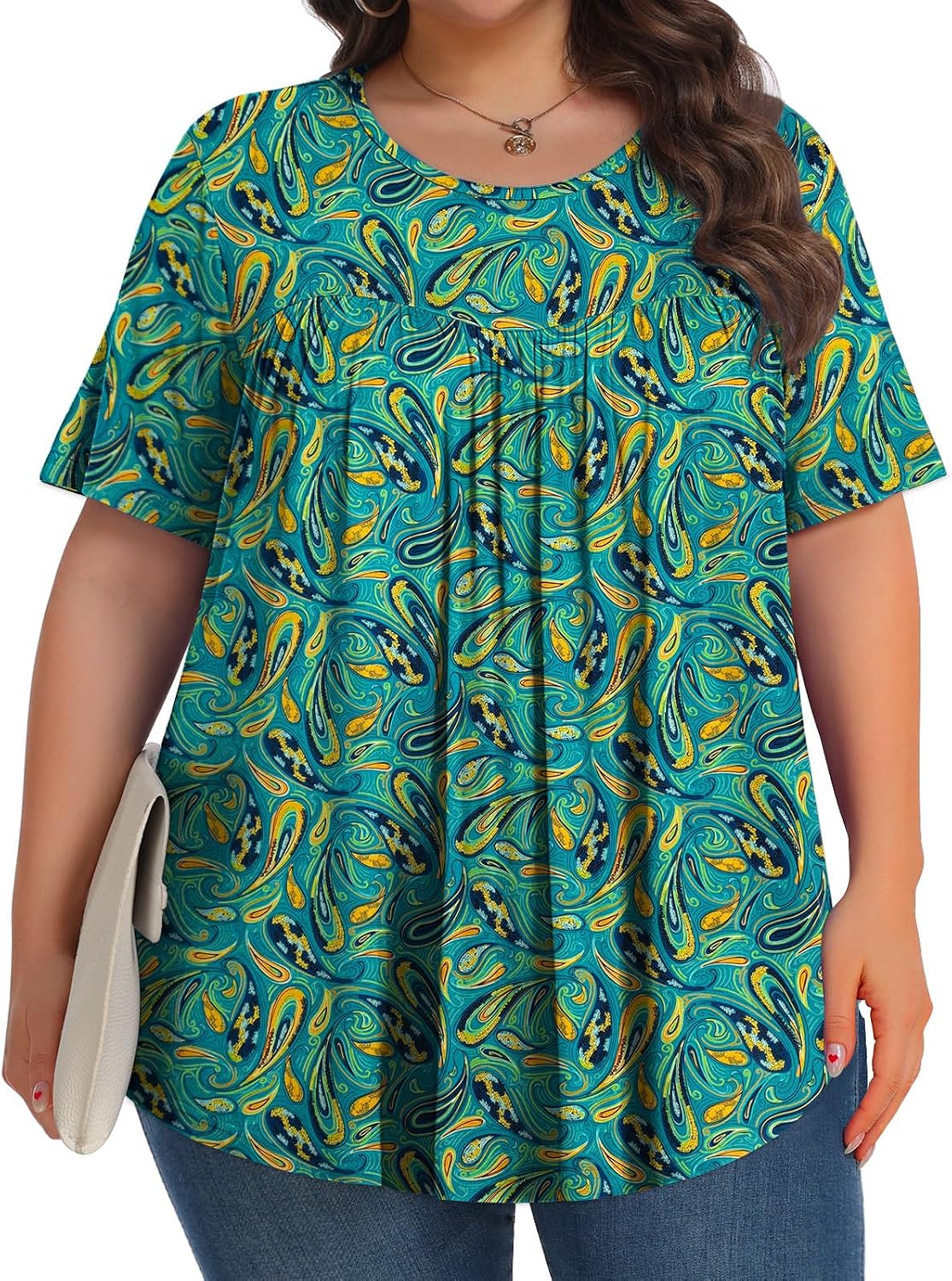 Detalle de Tencede Plus-Size Tunic Top, Rayon Blend