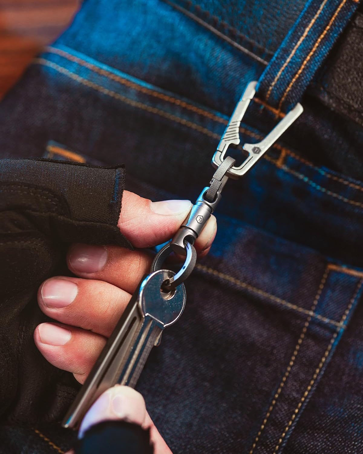 Thumbnail 6 de KeyUnity Detachable Key Ring Connector (Ti-6Al-4V) with 360° Swivel – Double-end titanium key organiser