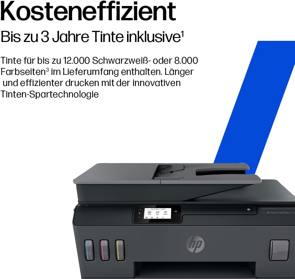 Thumbnail 3 de HP Smart Tank Plus 570 3-in-1 Multifunktionsdrucker (WLAN, ADF, Touchscreen) – inkl. 3 Jahre Tinte und 3 Jahre Garantie