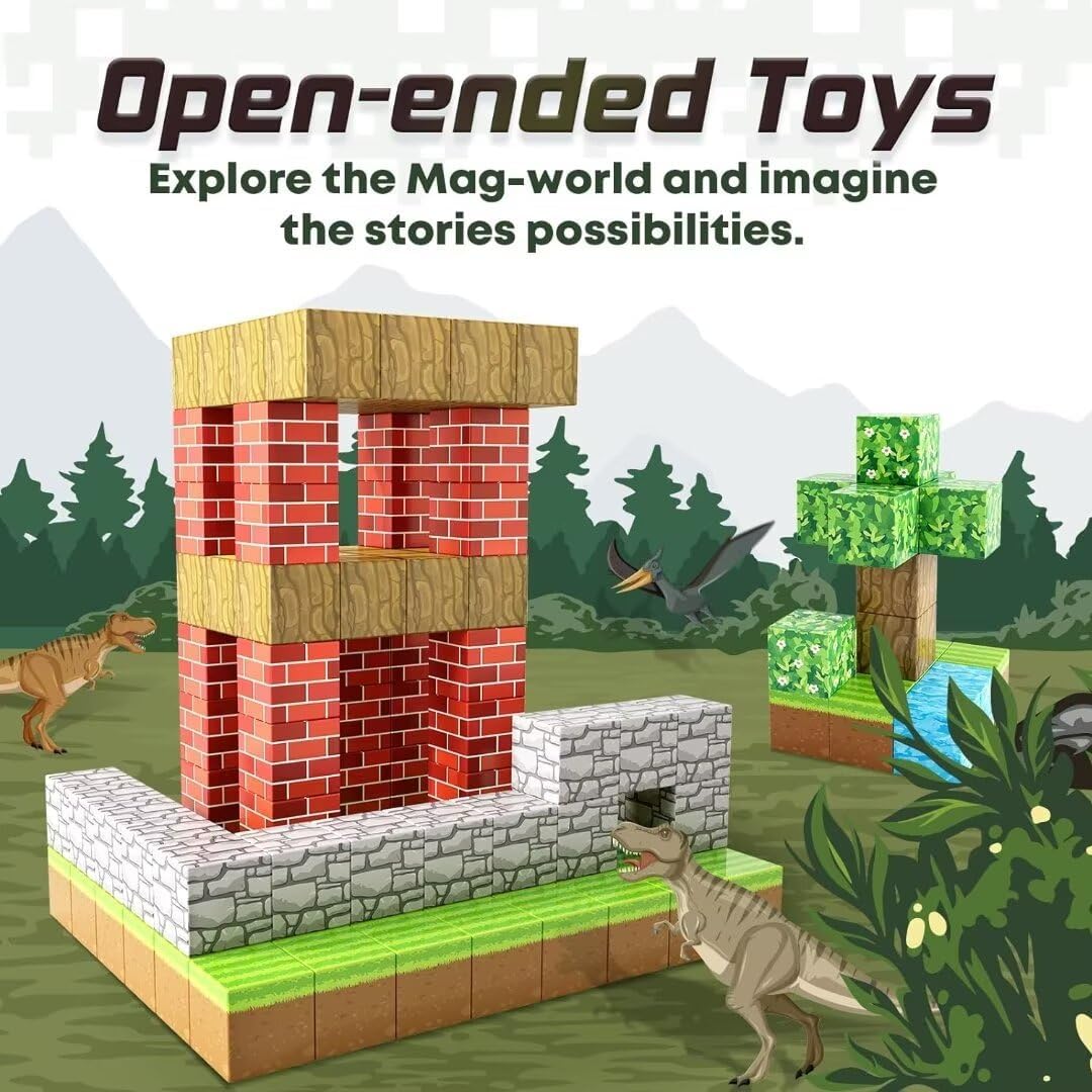 Detalle 2 de Build Mine Magnet World 48PCS magnetic blocks set 🧩