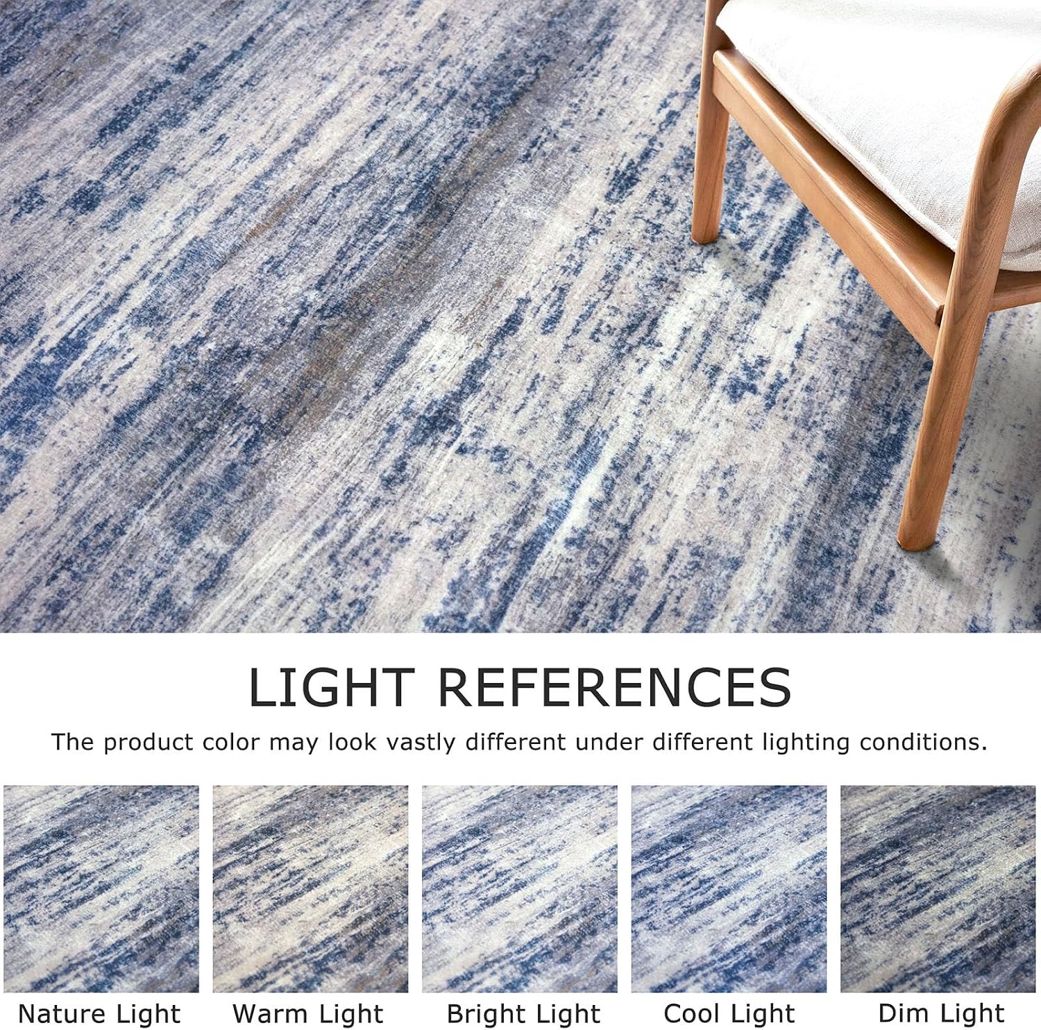 Detalle 1 de KOZYFLY Modern Abstract Washable Rug Runner (2x6) for Hallways, Entryways & More