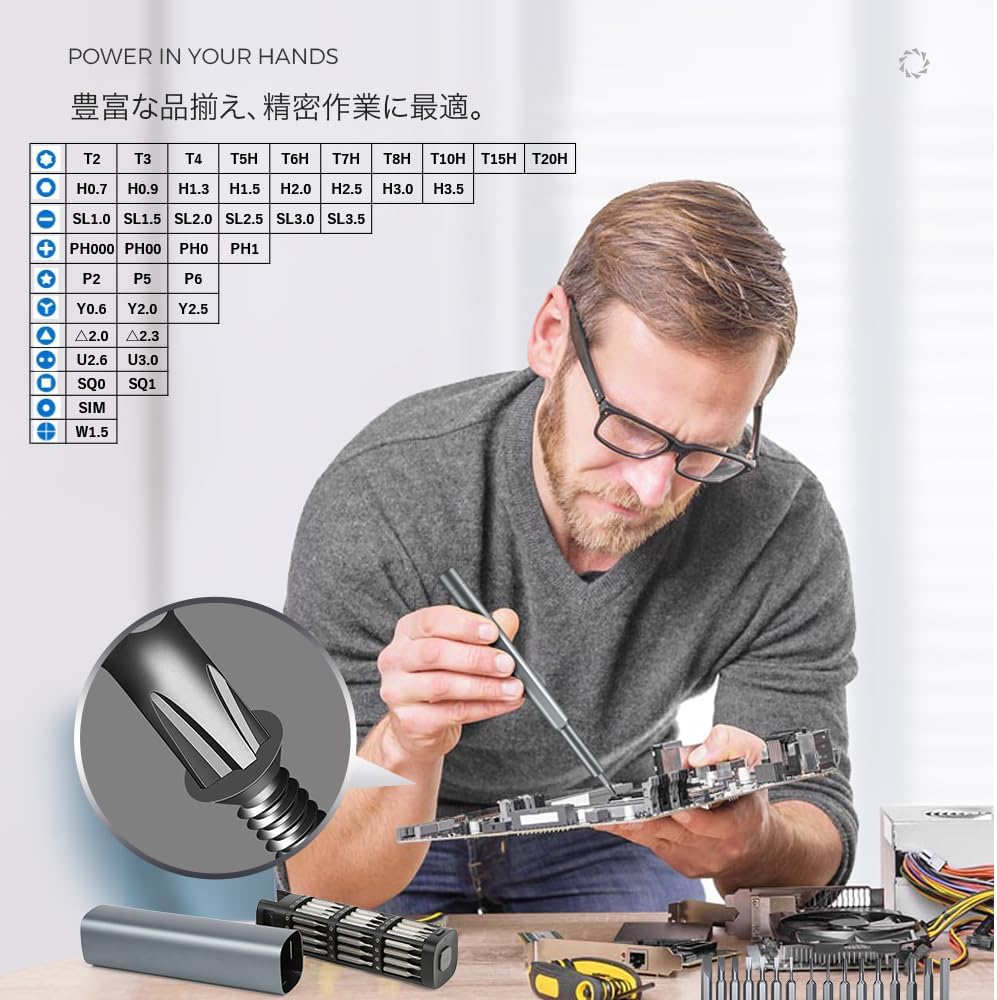 Thumbnail 6 de The Almighty Tools NO-840086 精密ドライバーセット 46 in 1・S2鋼ビット42本