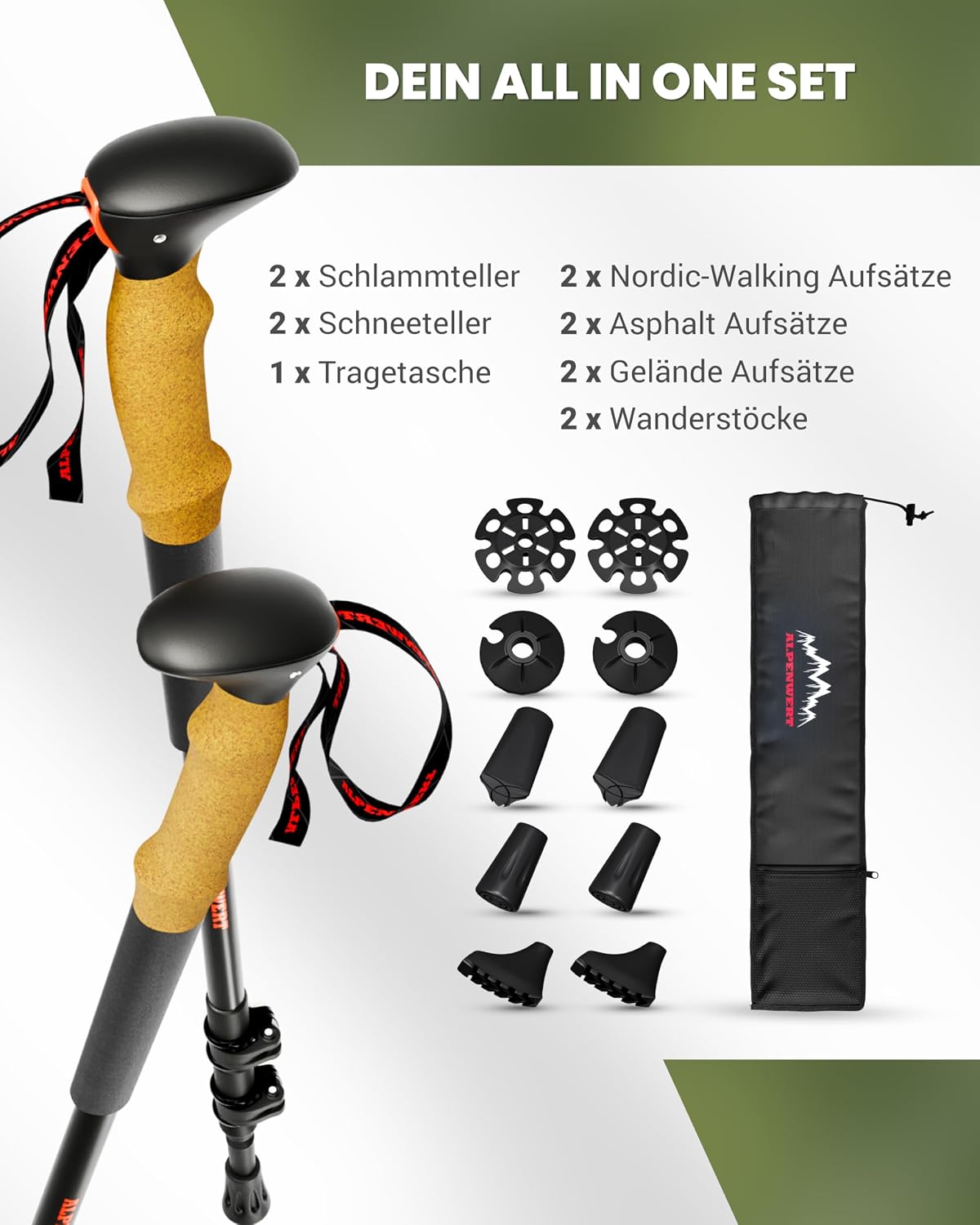 Thumbnail 3 de ALPENWERT Wanderstöcke 255 g