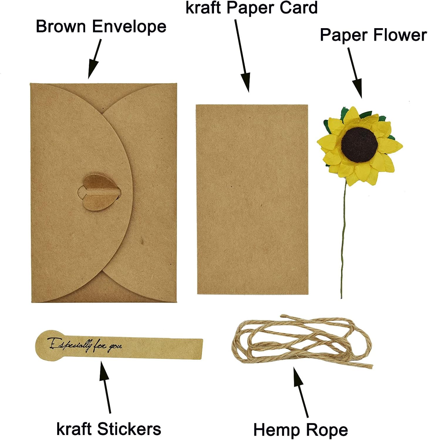 Thumbnail 2 de Maydahui dry-flower Handmade Kraft Greeting Cards, 40-Pack with Envelopes
