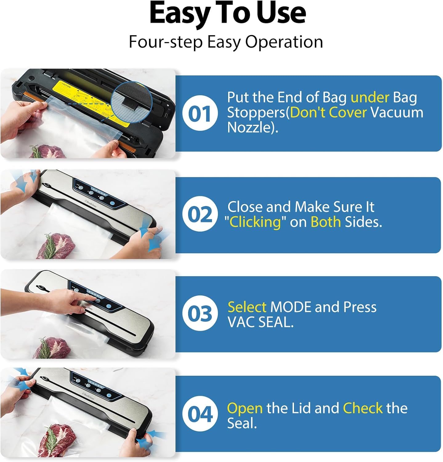 Detalle de Beelicious 8-In-1 Automatic Food Vacuum Sealer Machine