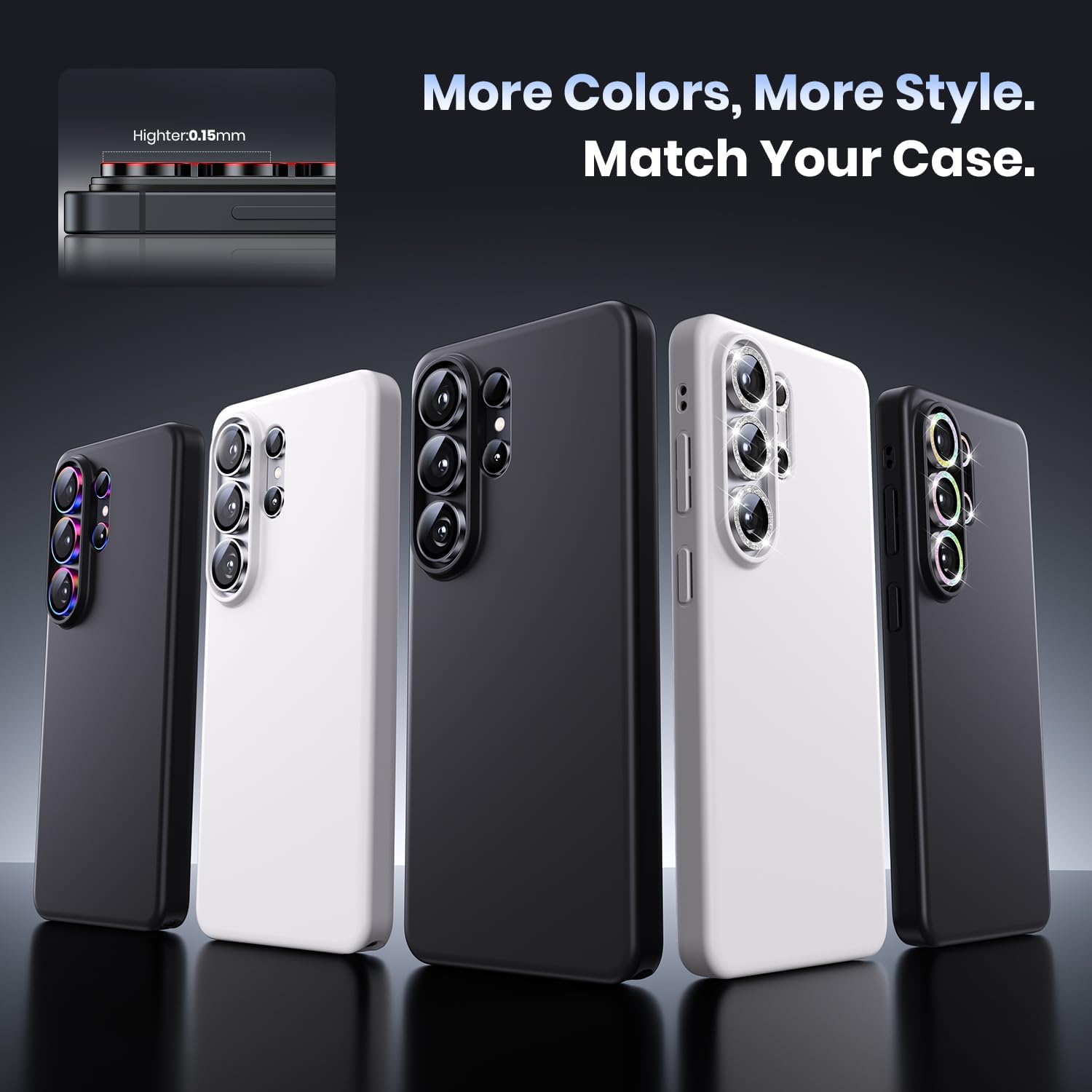 Thumbnail 6 de Hoerrye Camera Lens Protector for Samsung Galaxy S26 / S26 Plus – 9H+ Tempered Glass, 1:1 Invisible Fit