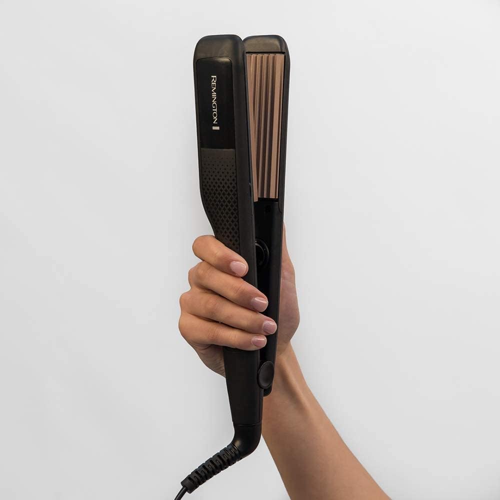 Detalle de Remington Kreppeisen S3580 – Zick-Zack-Wellen & Volumen, 37 mm Stylingplatten