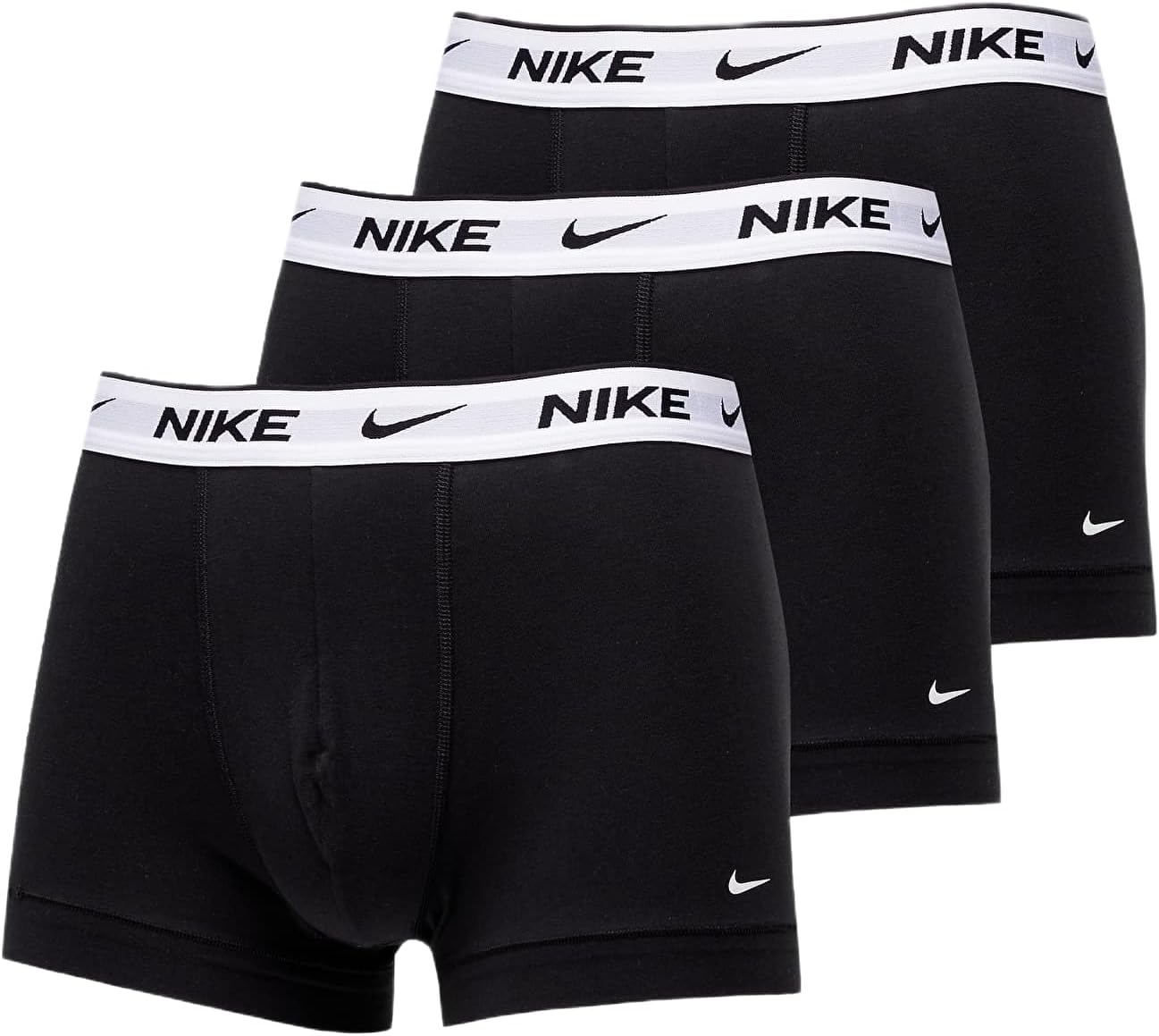 Detalle de Nike Underwear Hombre Essential Boxer Briefs Pack de 3 – Ajuste ceñido, elástico y cómodo (XL) en Obsidian/Game Royal/Black