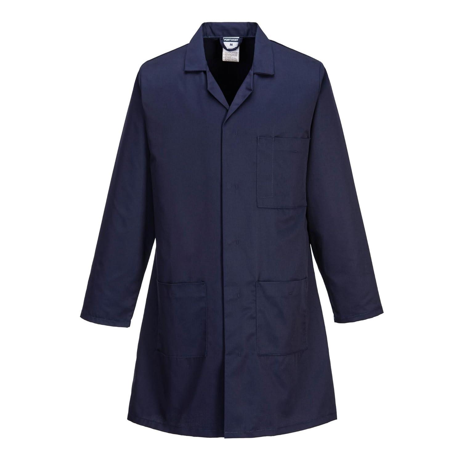 Detalle 1 de Portwest 2852 Standard Lab Coat Unisex Work Jacket – Kingsmill Polycotton, White, M