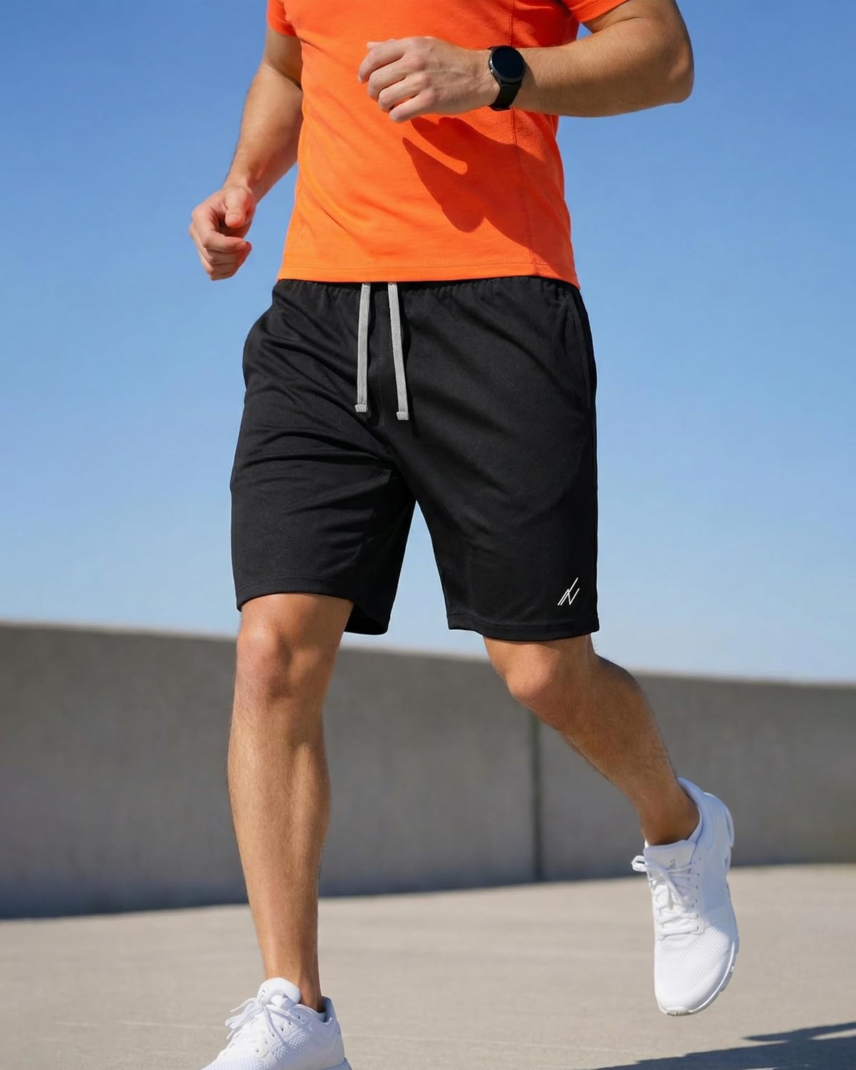 Detalle de NY Threads Pantaloncini Sportivi da Uomo – Asciugatura rapida, vestibilità ampia e leggeri con tasche
