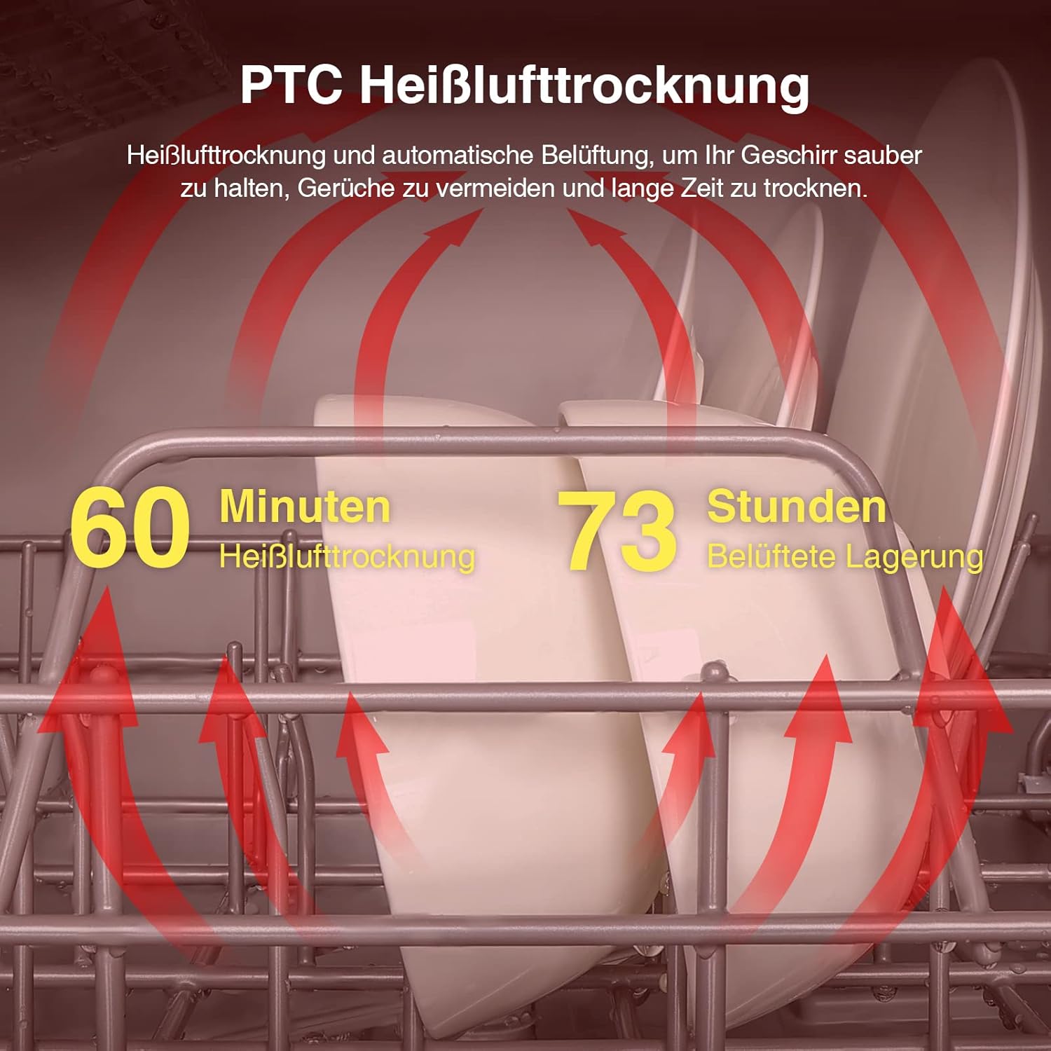 Thumbnail 3 de Fullwatt Mini Geschirrspüler für 3 Gedecke (freistehend) – 5 l, 5+1 Programme mit Touch Control