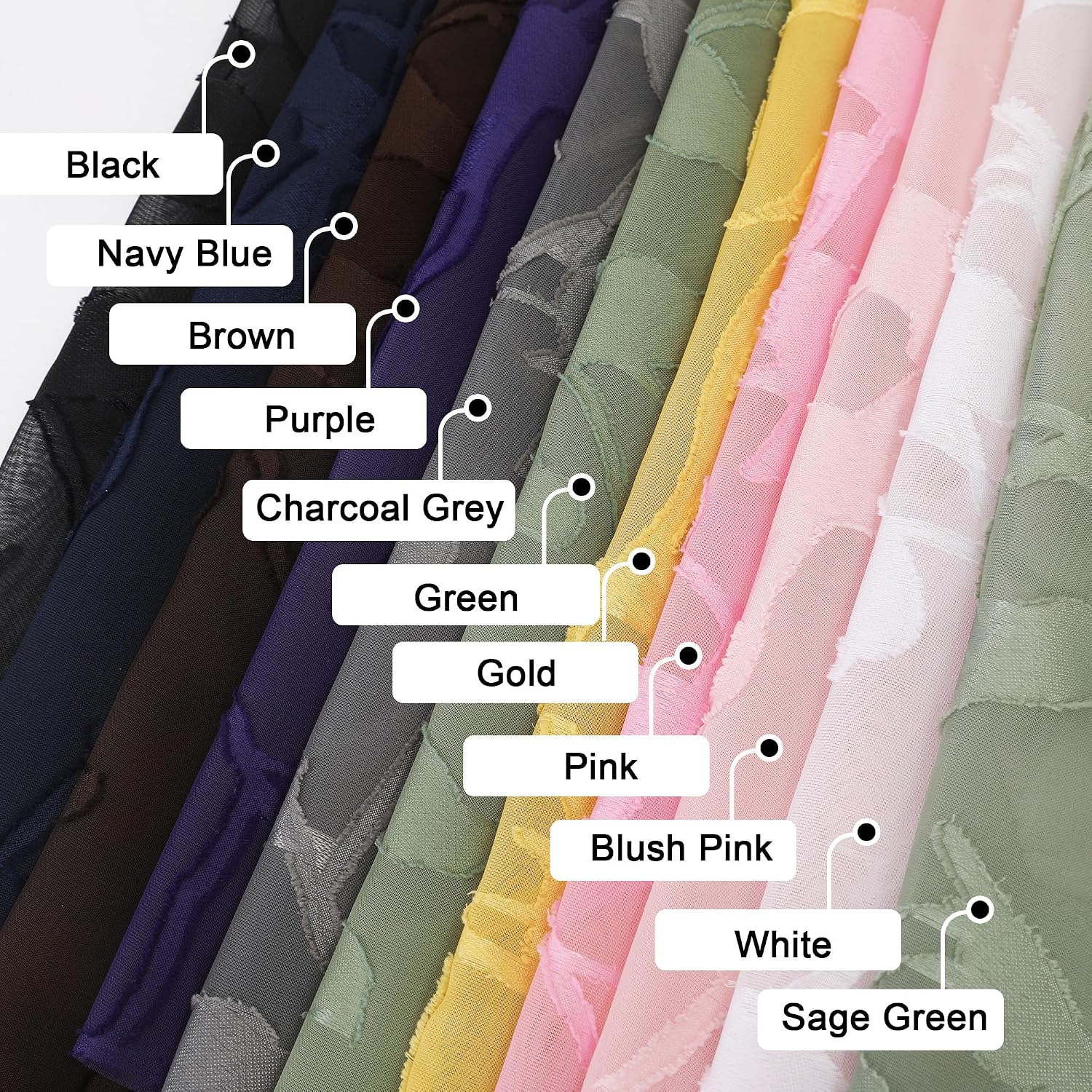 Thumbnail 6 de OVZME Sheer Curtains 36-Inch Length