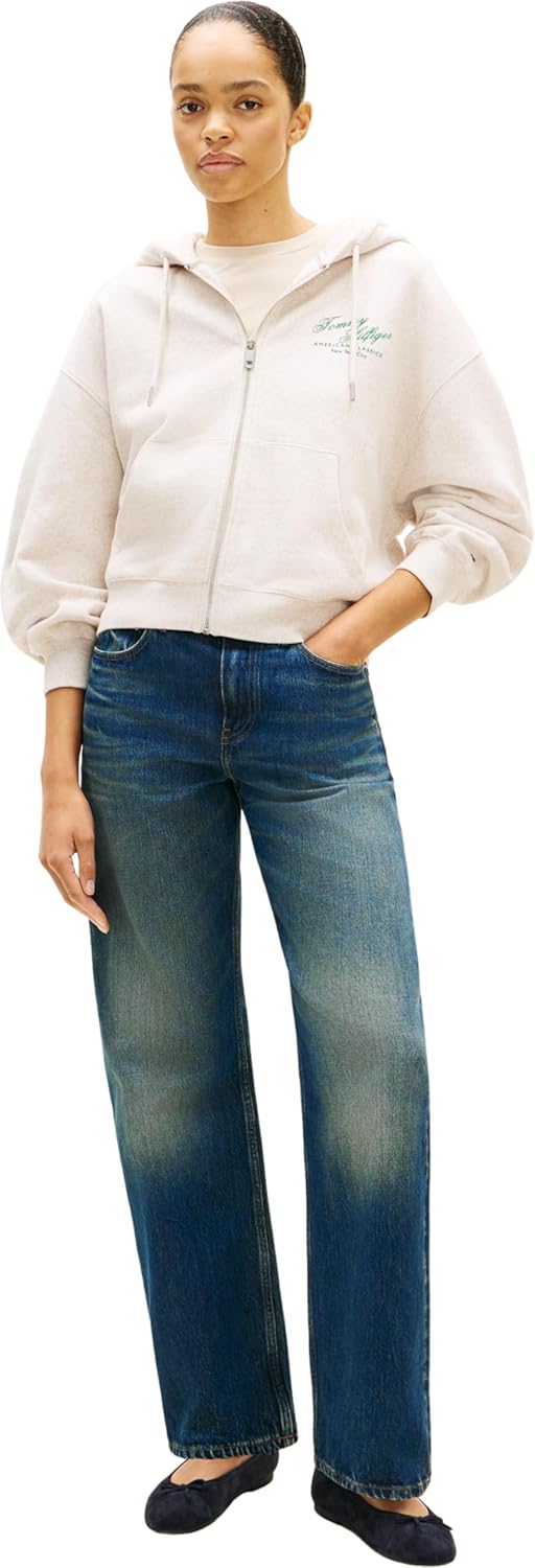 Thumbnail 3 de Tommy Hilfiger Mdrn Script Zip Terry Hoodie Femme – Sweat à capuche zippé authentique