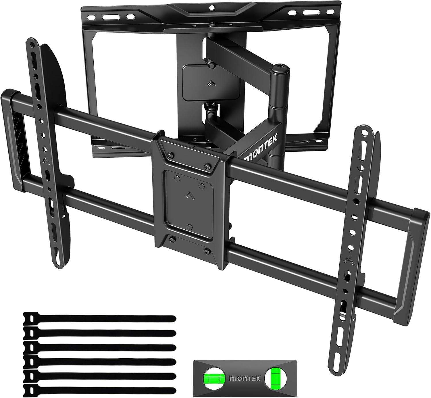Detalle de monTEK Vollbewegliche TV Wandhalterung 37–84 Zoll – schwenkbar, neigbar ohne Werkzeug, ausziehbar bis 422 mm, max. VESA 600x400