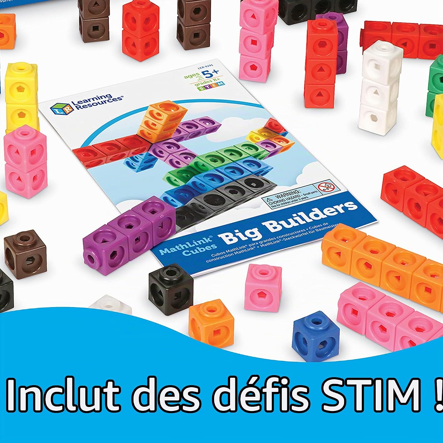 Thumbnail 5 de Learning Resources MathLink bouwkubussen voor 3D-creaties en bouwuitdagingen