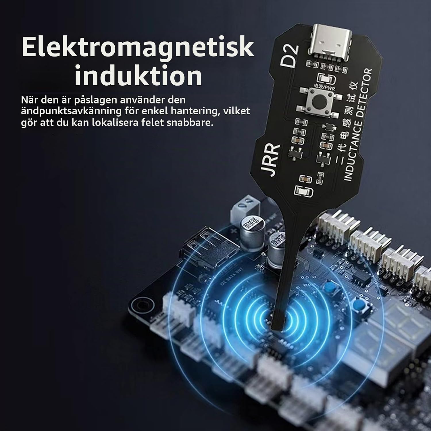 Detalle 2 de diymore JRR D2 induktanstestare V2.0 med USB-C och dubbel LED-display
