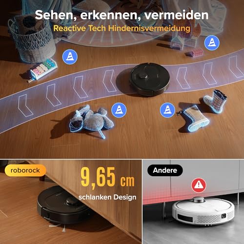 Detalle de roborock Qrevo S Pro Saugroboter mit Wischfunktion – 18.500 Pa