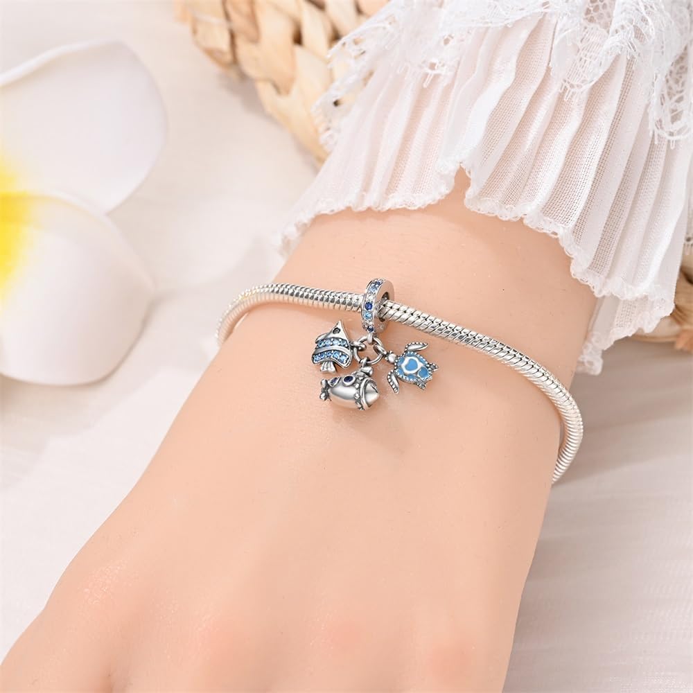 Thumbnail 3 de Pandach Damen Charm-Anhänger aus 925 Sterling Silber mit Zirkonia für Armband & Halskette (europäisch kompatibel)