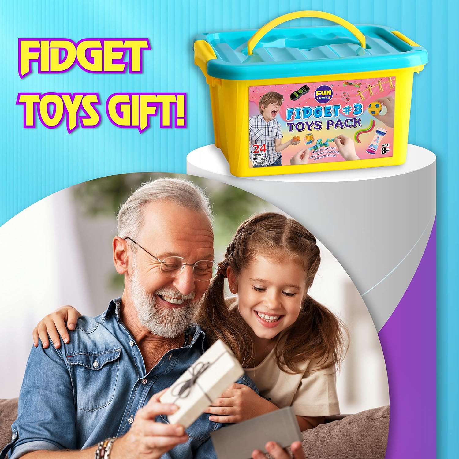 Detalle 2 de Gift Fidget Box Toys Pack for Kids 3-12 by FunKidz