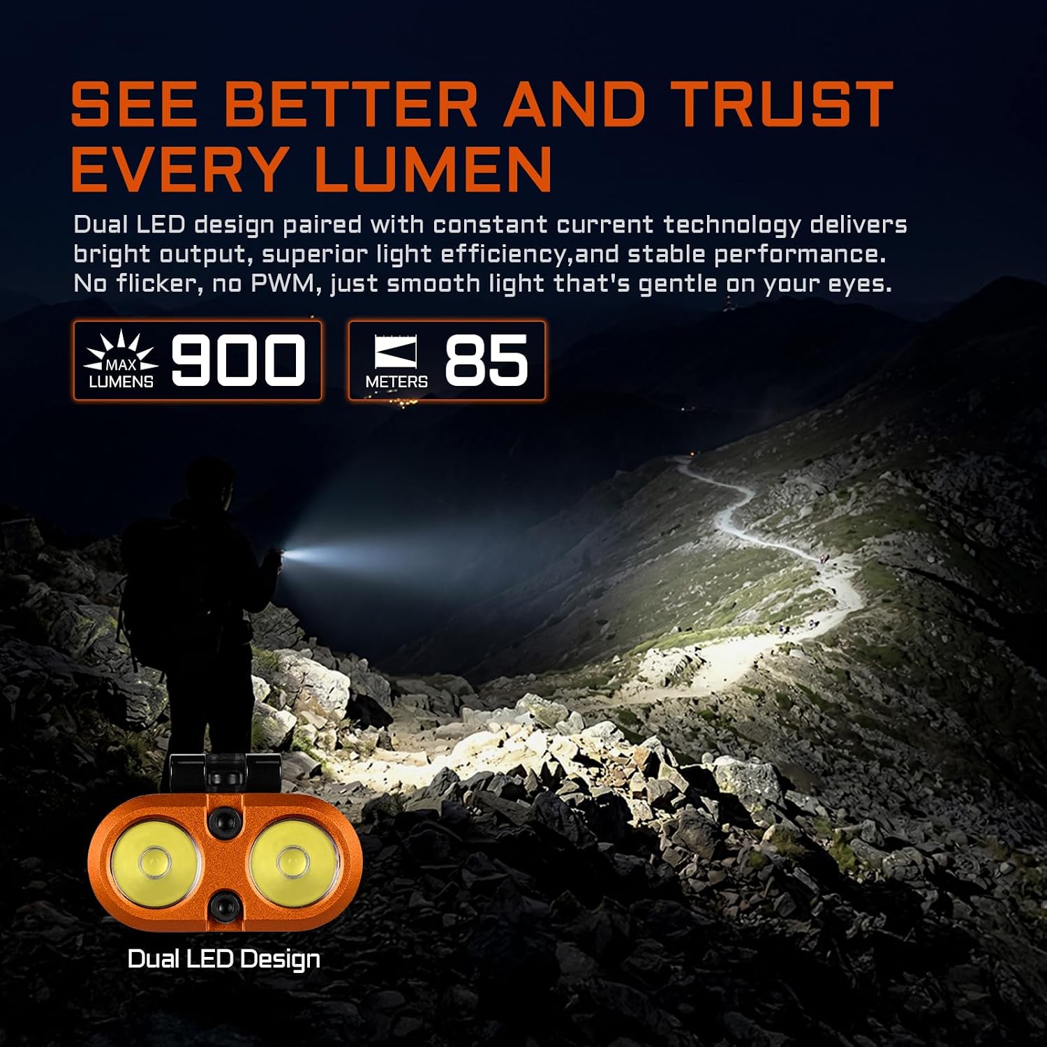 Detalle de ACEBEAM EDC Flashlight, 900 Lumens