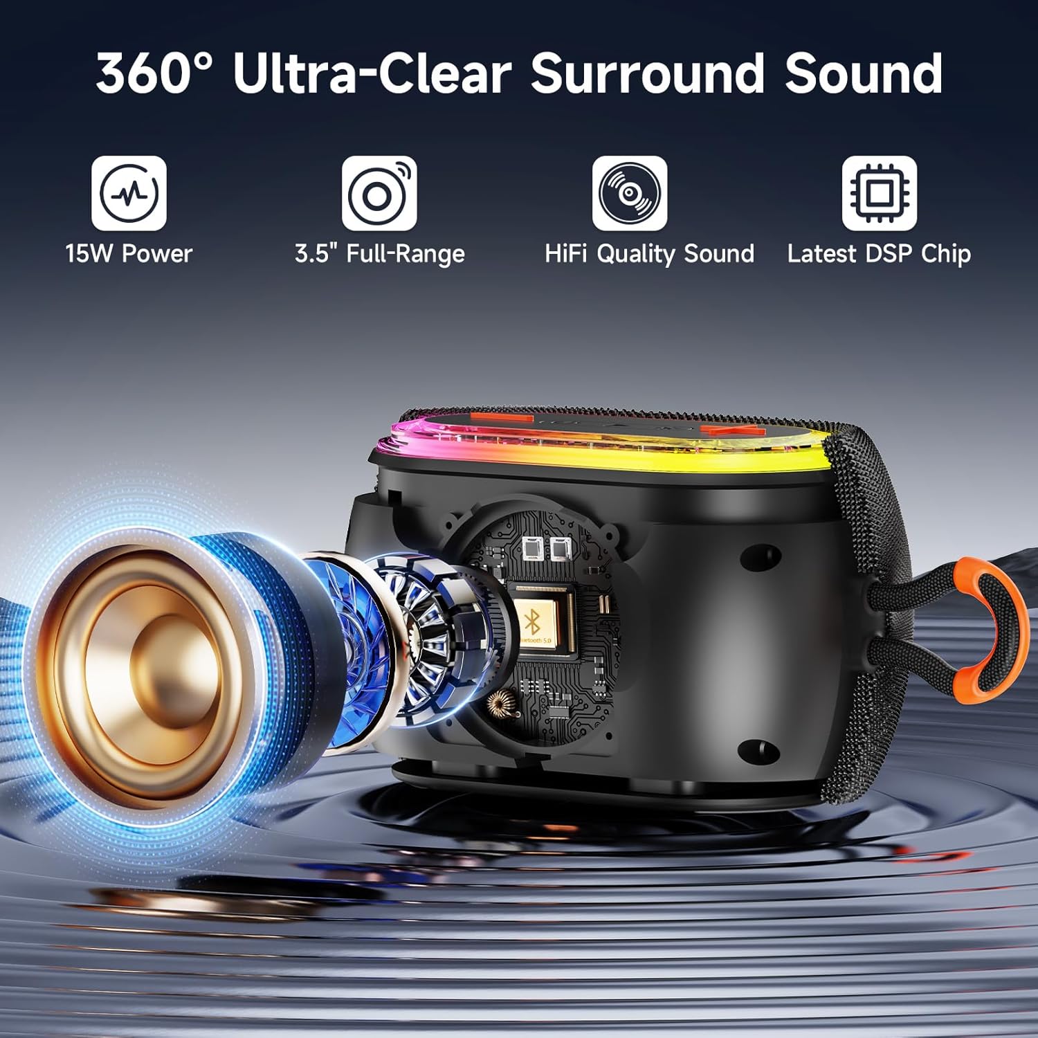 Thumbnail 1 de Tisco Portable Bluetooth Speaker 360° Sound Quality