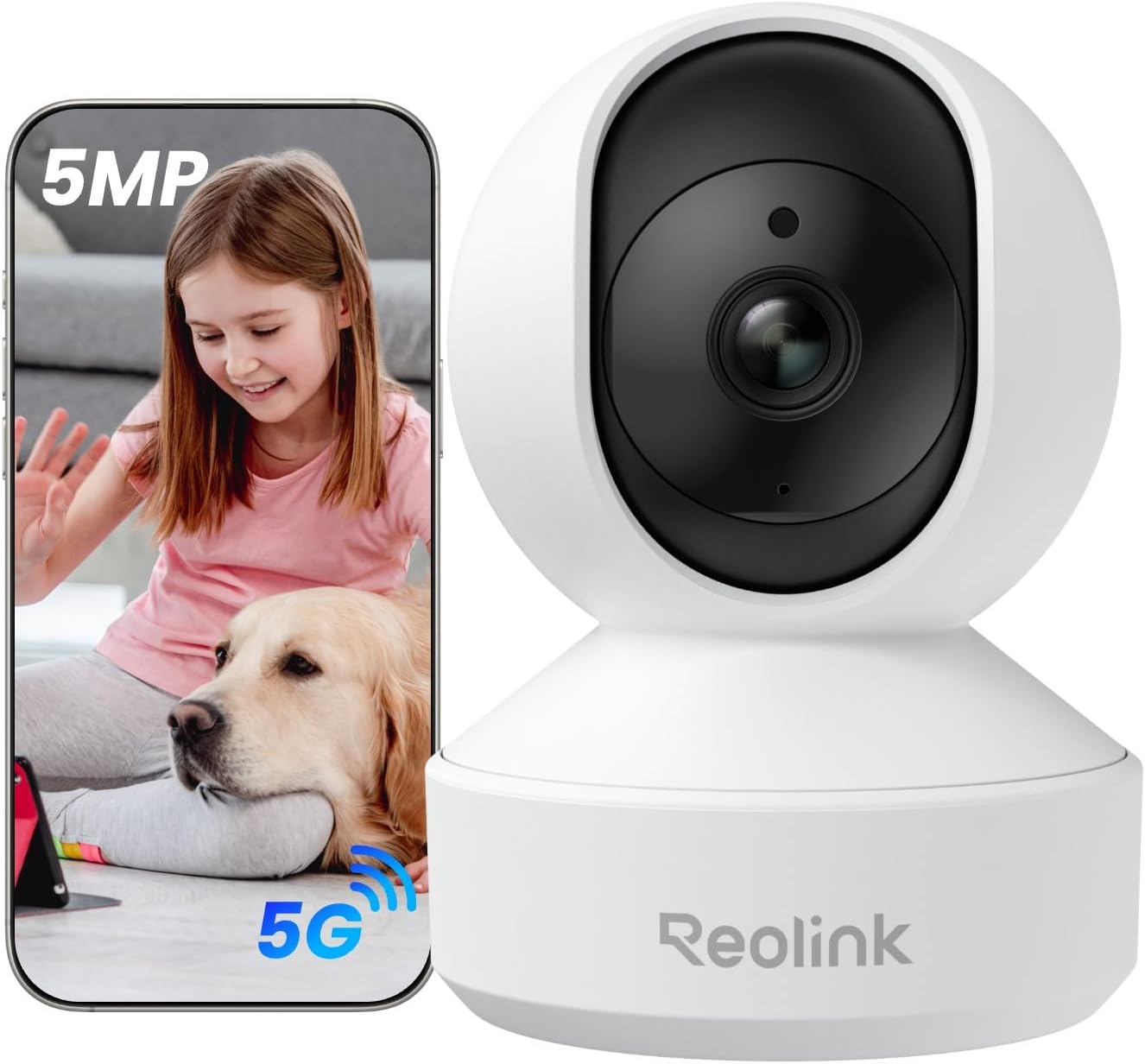 Detalle de REOLINK E1 Pro 3K Indoor Camera, 5MP, Dual-Band Wi-Fi & Auto Tracking