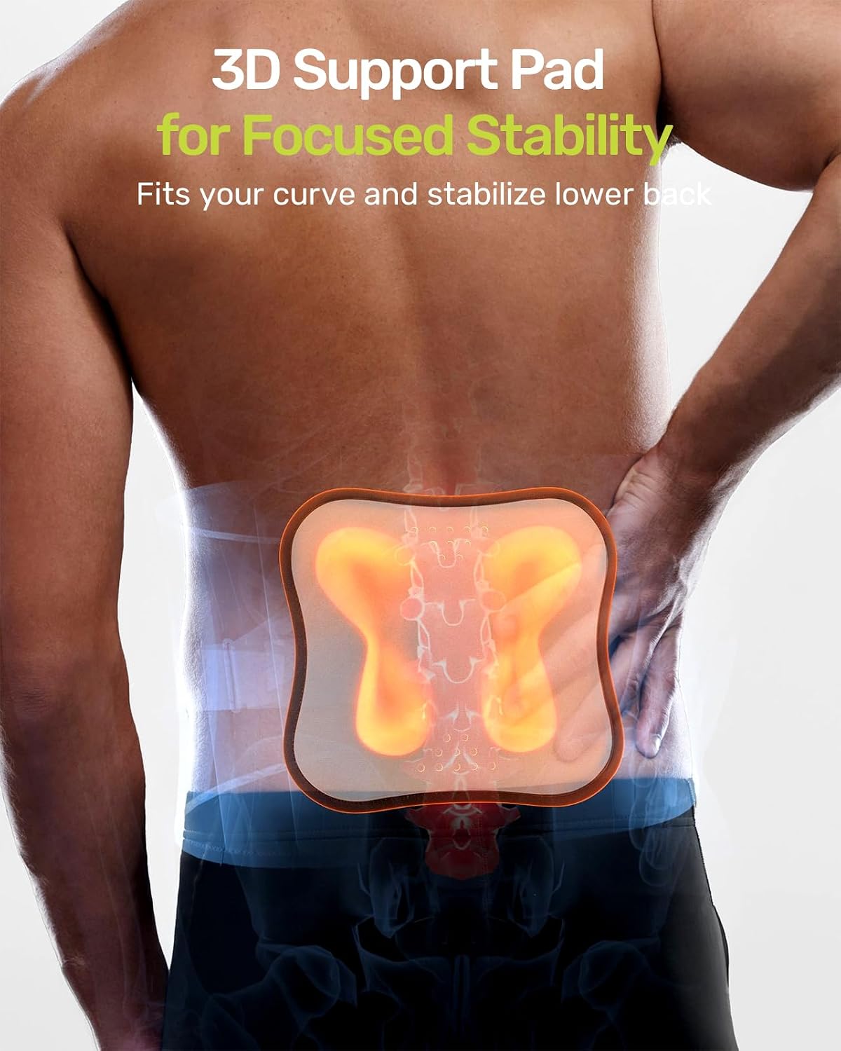 Detalle 2 de Rakiie Back Support Belt XL lumbar brace for sciatica 🩺