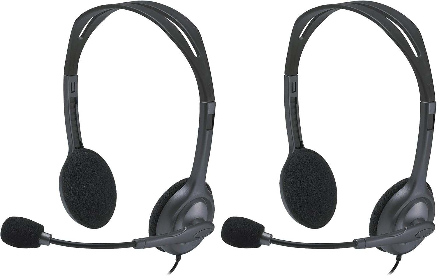 Thumbnail 6 de Logitech H111 Kopfhörer mit Mikrofon – Stereo-Headset mit verstellbarem Mikrofon und Dualanschluss (Schwarz)