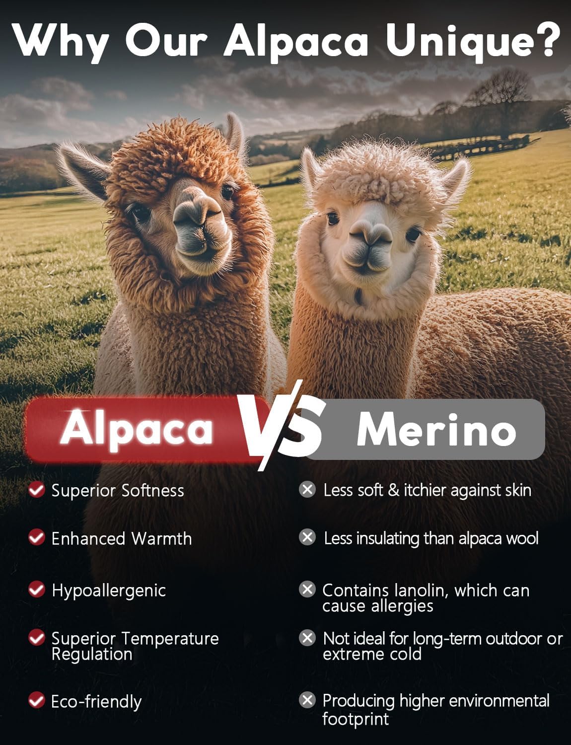 Thumbnail 4 de Juclise Baby Alpaca Wool Hiking Socks, Heavyweight Fleece, Cushioned Footbed