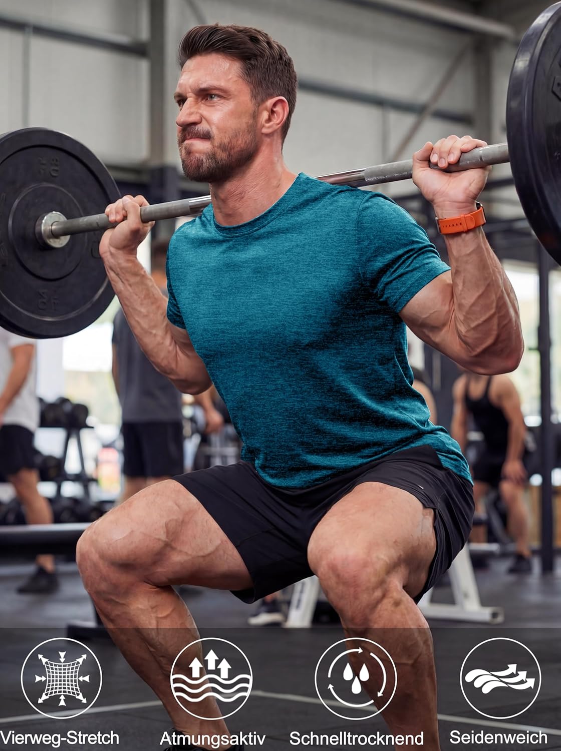 Thumbnail 2 de MAGCOMSEN Herren Sportshirt atmungsaktiv – leichtes Lauf- und Funktionsshirt mit Polyestermix