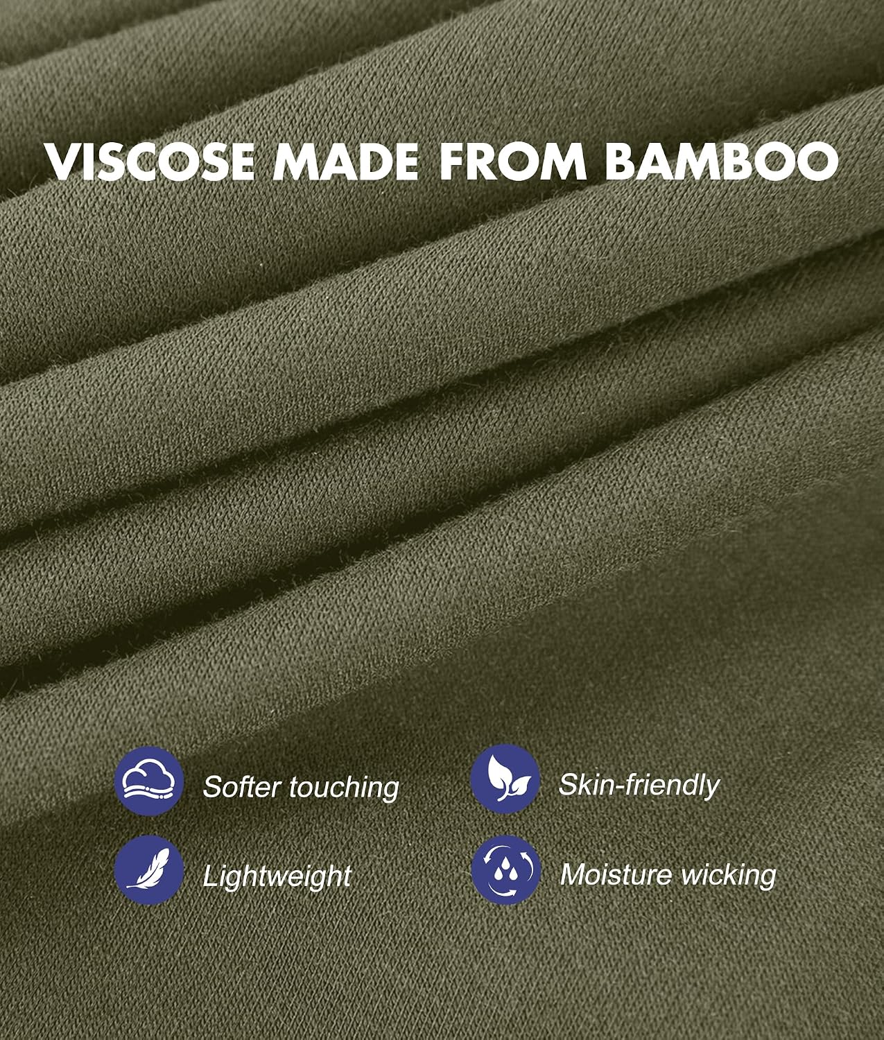 Detalle 2 de BAMBOO COOL Men's Moisture-Wicking Crewneck Undershirts, 6-Pack