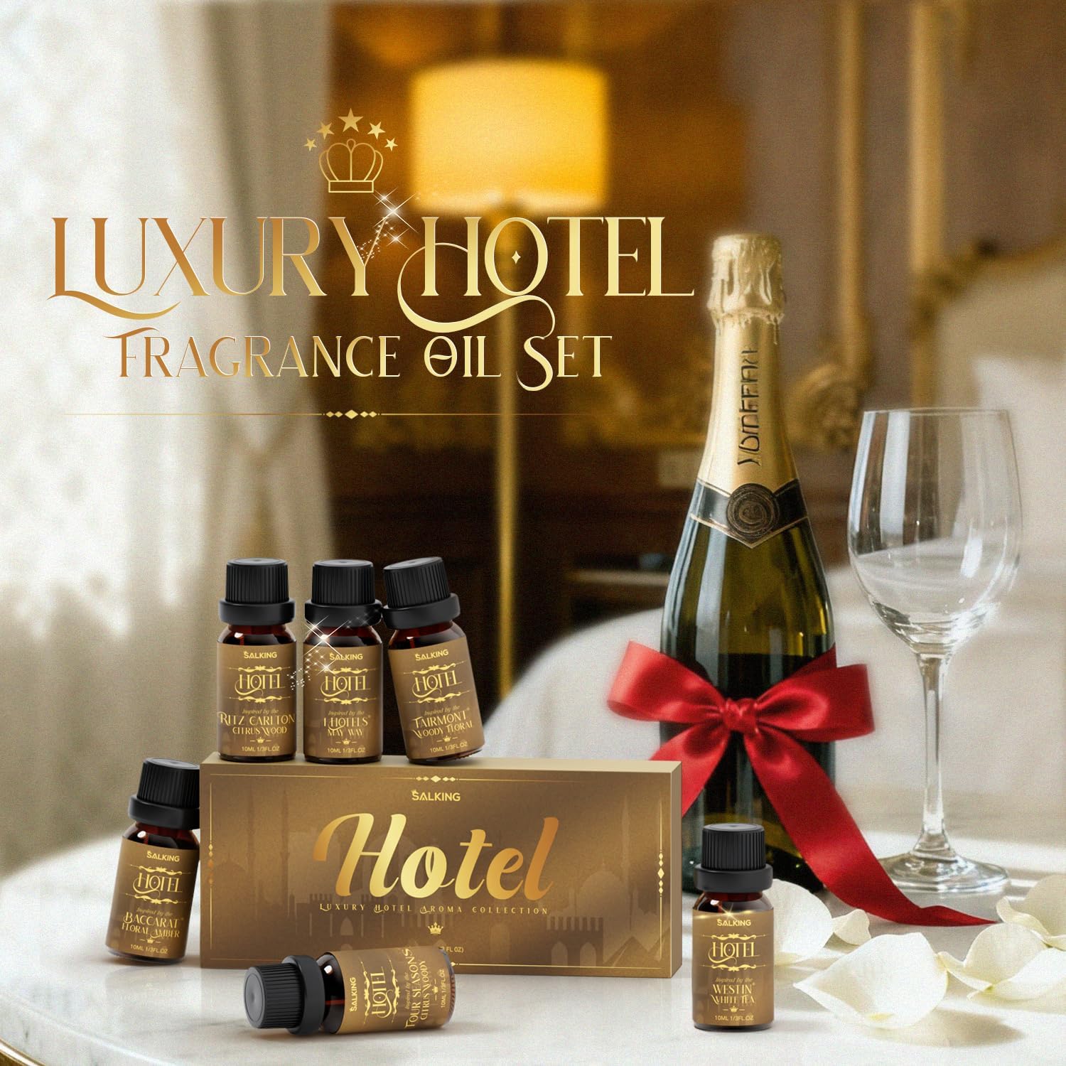 Detalle 2 de SALKING Luxury Hotel Diffuser Oil Set 6-pack