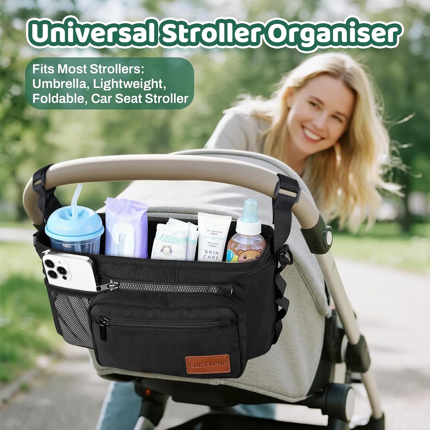 Thumbnail 2 de Guiseapue Pram Organiser Bag with Cup Holder