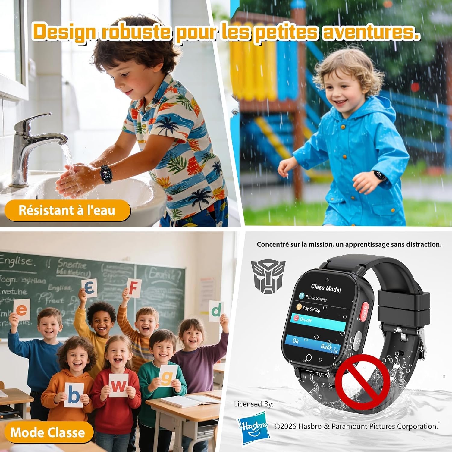 Thumbnail 3 de Transformers 4G Montre Connectée Enfant – GPS, Appels Vidéo et Mode École, IP68