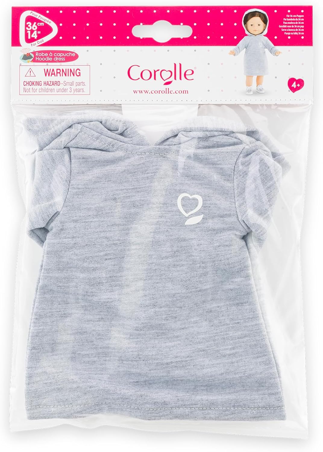Detalle 1 de Corolle Sweatkleid 9000211980 für 36 cm MaCorolle Puppen – ab 4 Jahren