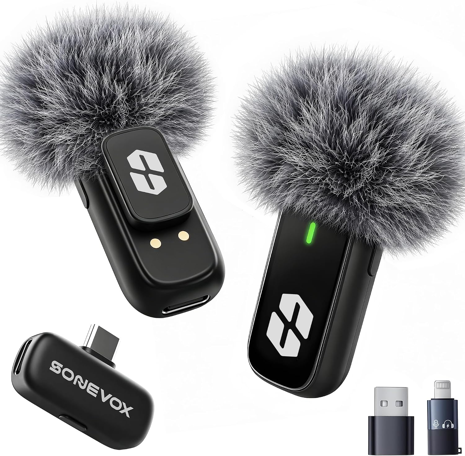 Detalle de SONEVOX wireless microphone 48kHz/24-bit audio