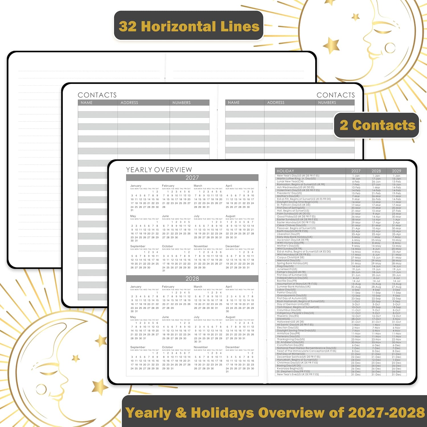 Detalle 1 de 2027 Weekly and Monthly Planner, 5.75" x 8.25