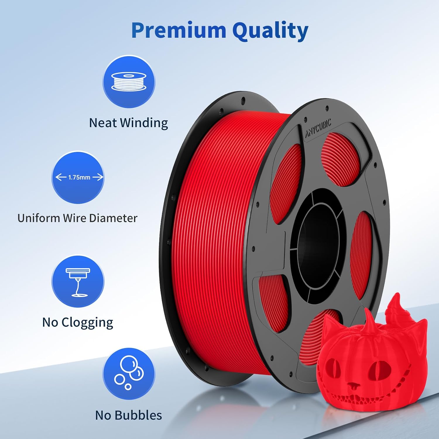 Thumbnail 1 de ANYCUBIC PLA Filament 1.75mm (Intelligent Identification, ±0.02mm), 1KG Reusable Spool
