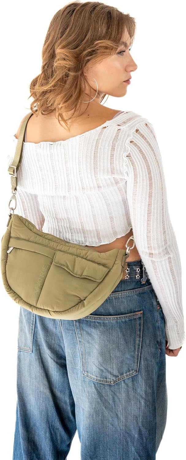 Thumbnail 1 de Expatrié Vivy – sac bandoulière femme demi-lune Crescent (crossbody) en nylon imperméable