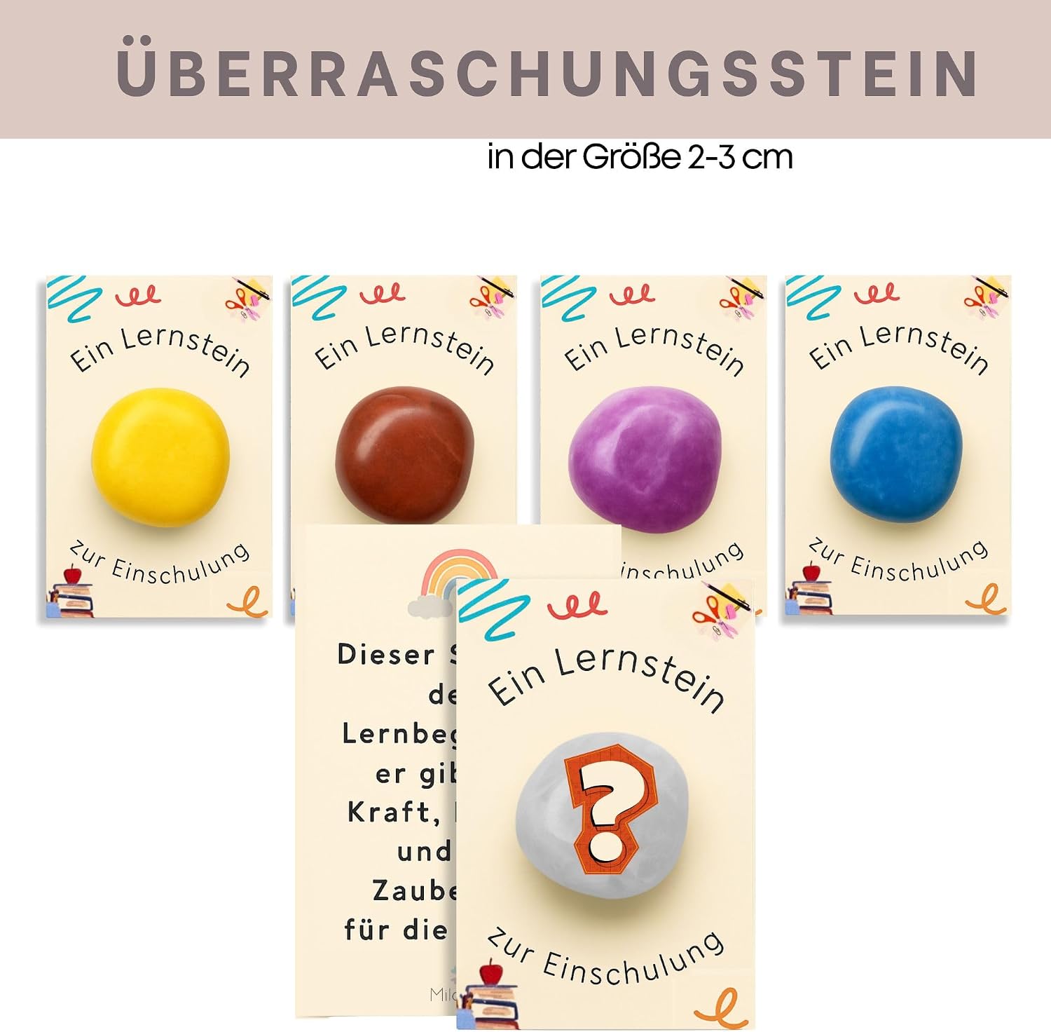 Detalle 2 de Milaboo Mutstein Schulkind I – Geschenk zur Einschulung