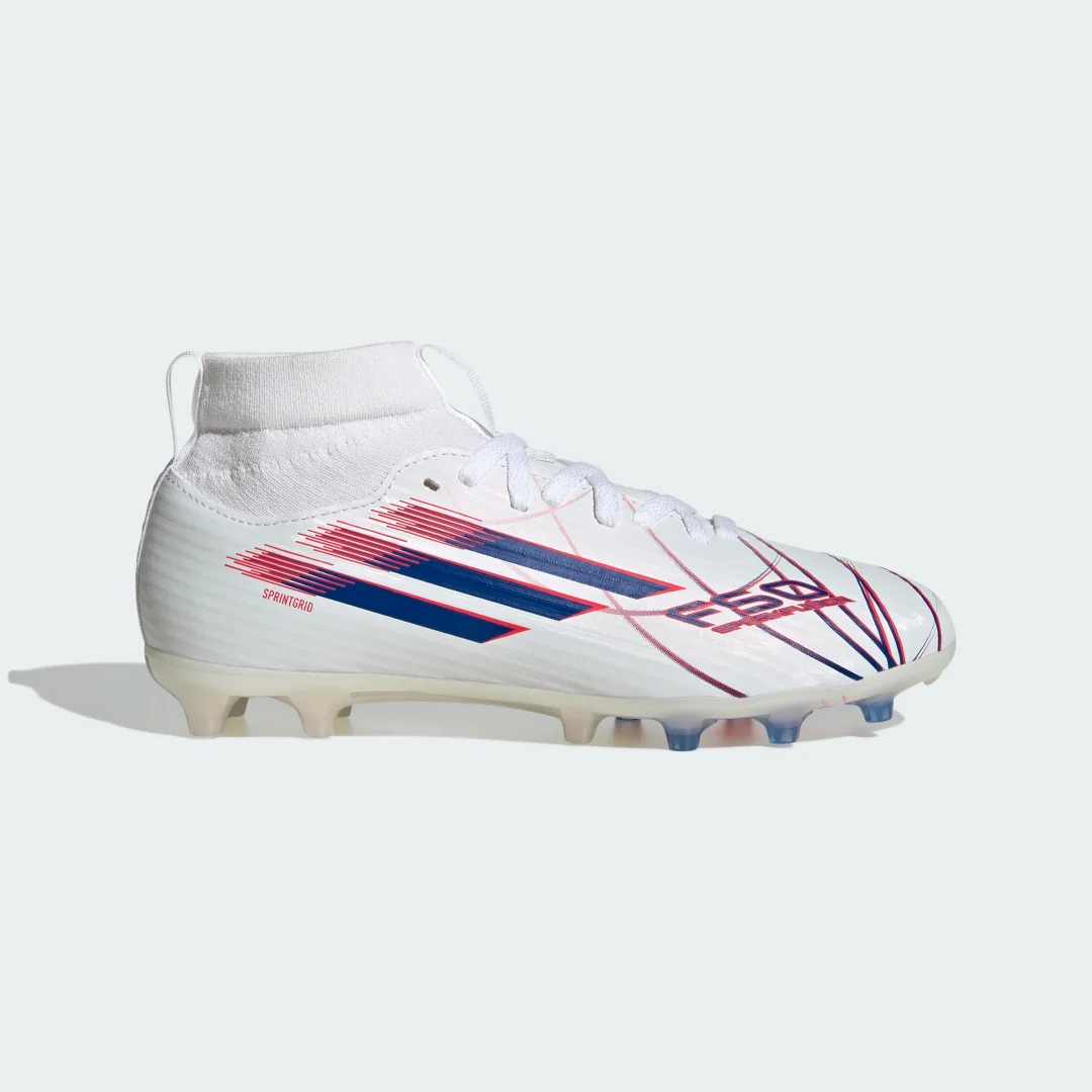 Detalle 2 de Adidas F50 SPARKFUSION LEAGUE: Bota de media caña para niños (césped natural seco/artificial)