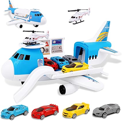 M Zimoon Aviones de Juguete ✈️ con Coches y Helicóptero