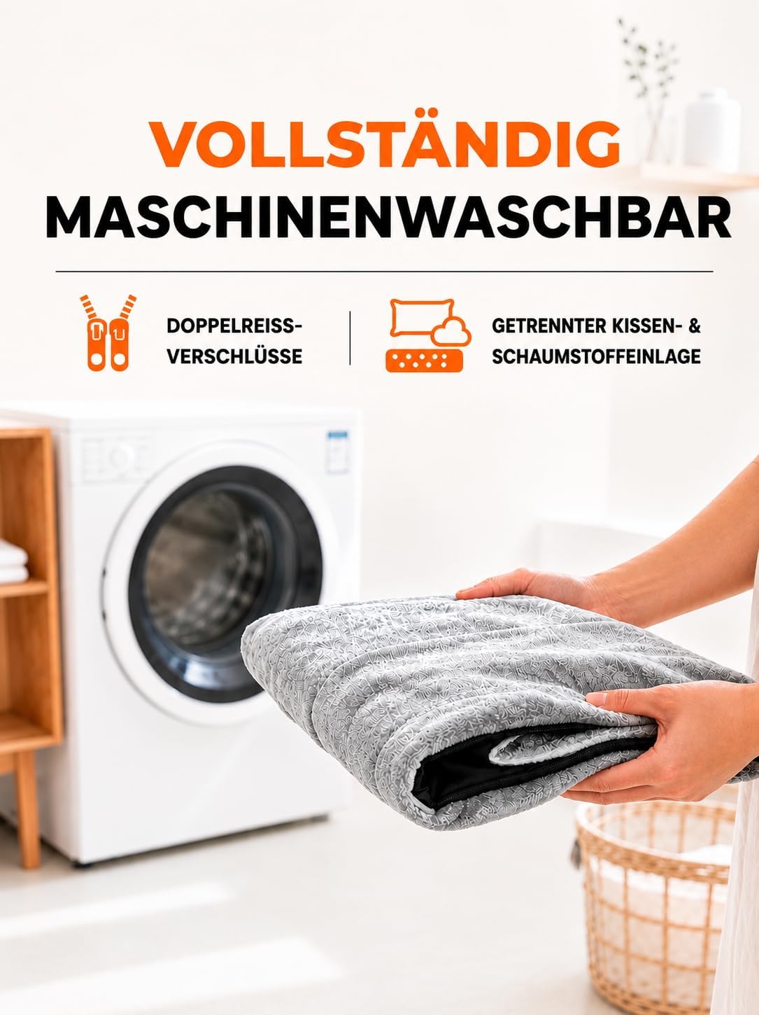 Thumbnail 6 de Upvilla Orthopädisches Hundebett 117×76×19 cm
