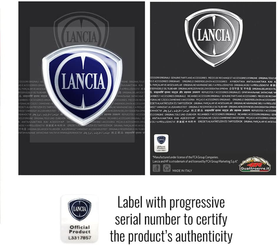 Thumbnail 5 de Lancia 21263 Adesivo 3D Logo Ufficiale per Ypsilon – Posteriore 71 × 73 mm