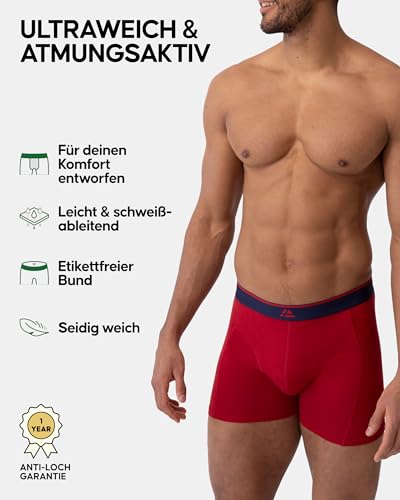 Detalle de DANISH ENDURANCE Bambus Boxershorts Herren 6er/10er Pack – Superweich & atmungsaktiv, mit oder ohne Eingriff, Mehrfarbig L